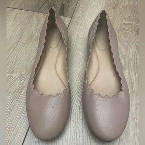 Chloe scalloped ballet flats